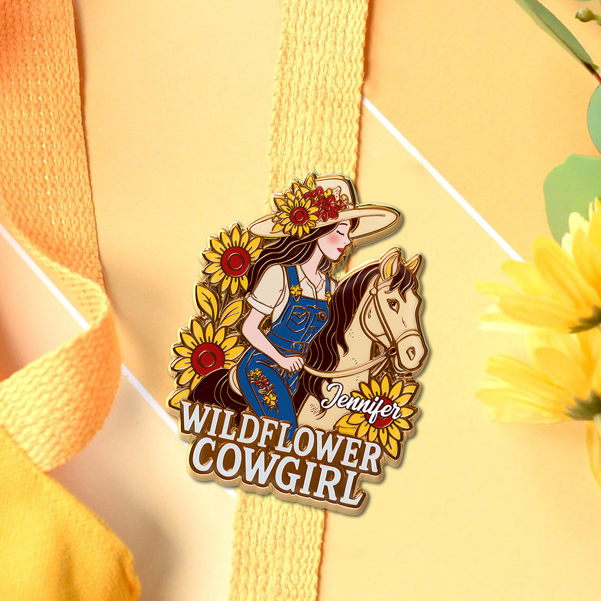 Cowgirl Wildflower - Épinglette Cowgirl personnalisée