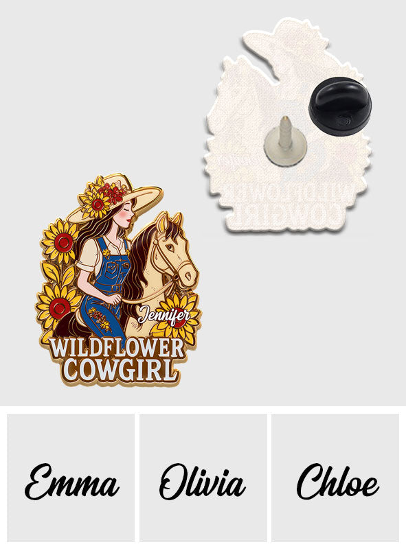 Cowgirl Wildflower - Épinglette Cowgirl personnalisée