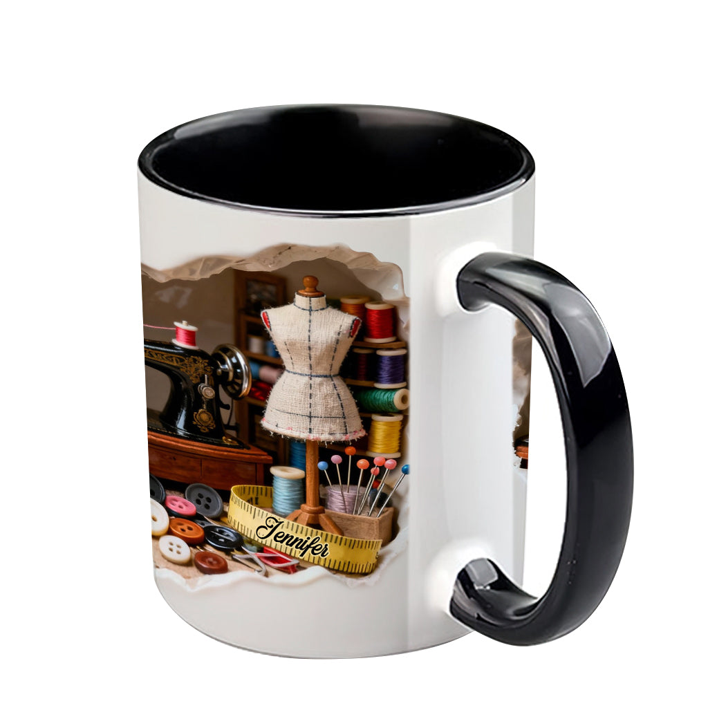 Mug miniature personnalisé « Love Sewing »