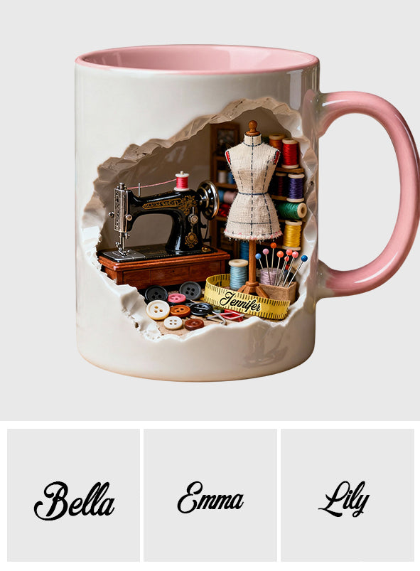 Mug miniature personnalisé « Love Sewing »