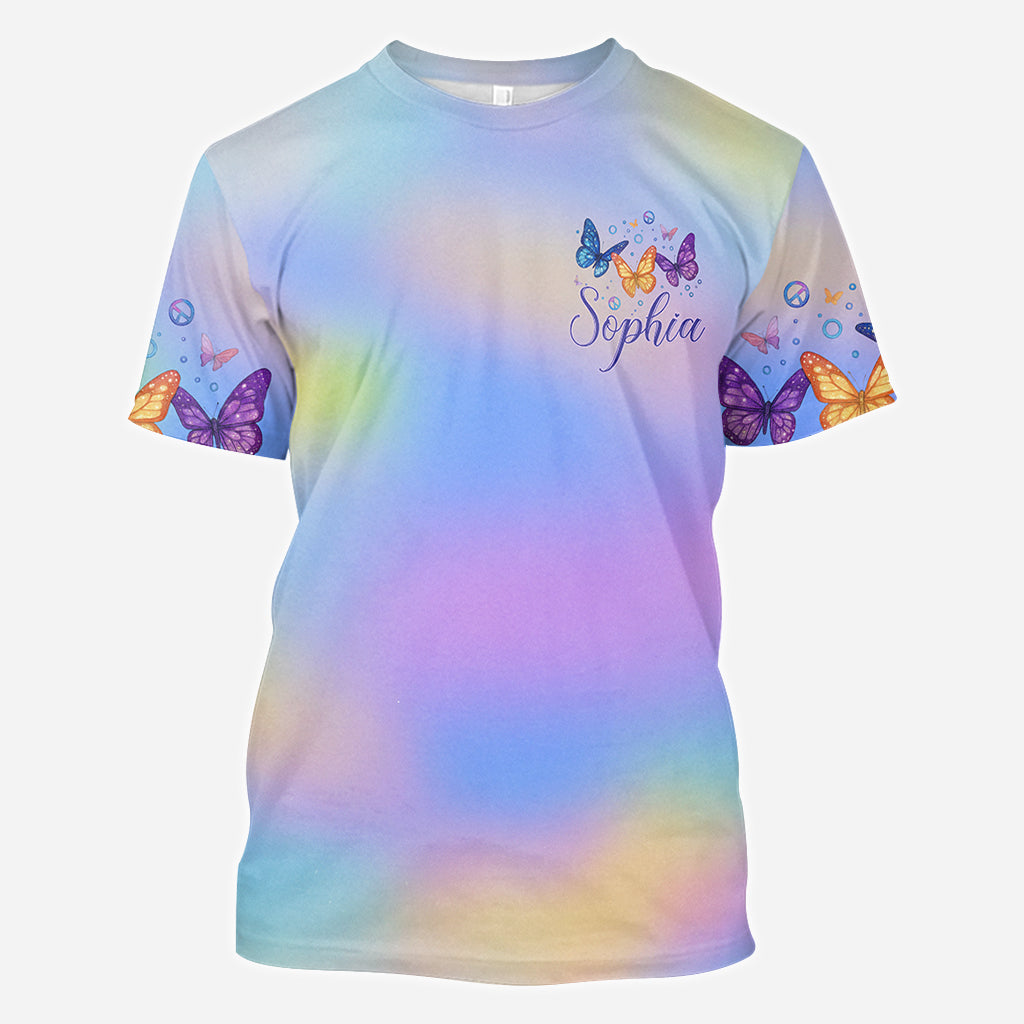 Fath Hope Love - Personalized Butterfly All Over Shirt