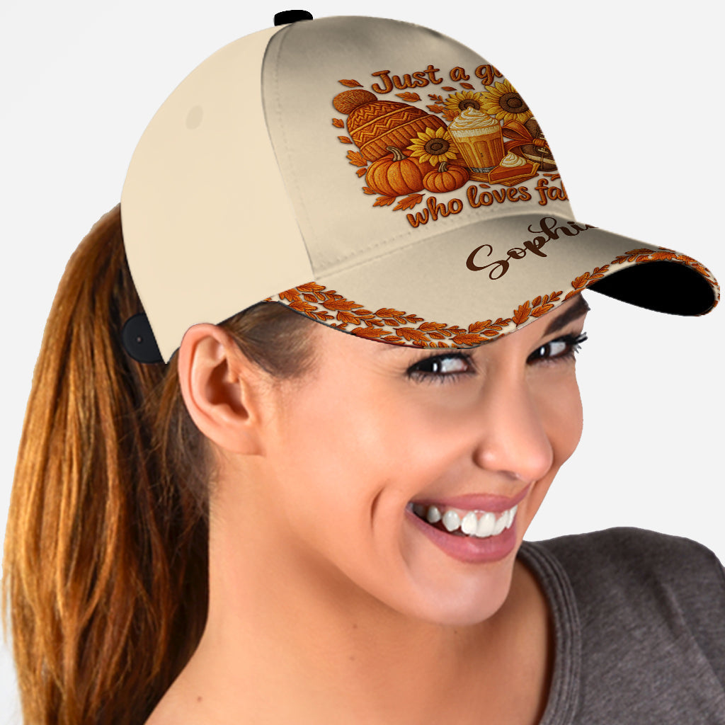 Juste une fille qui aime l'automne - Casquette classique d'automne personnalisée
