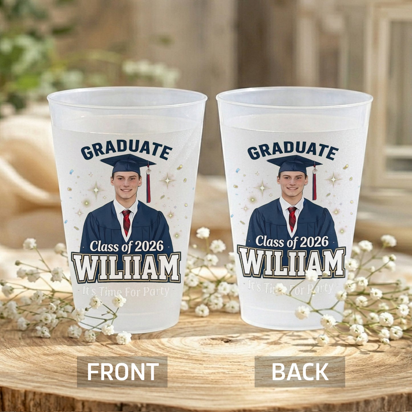 It's Time For Party - Personalized Graduation Frosted Cup