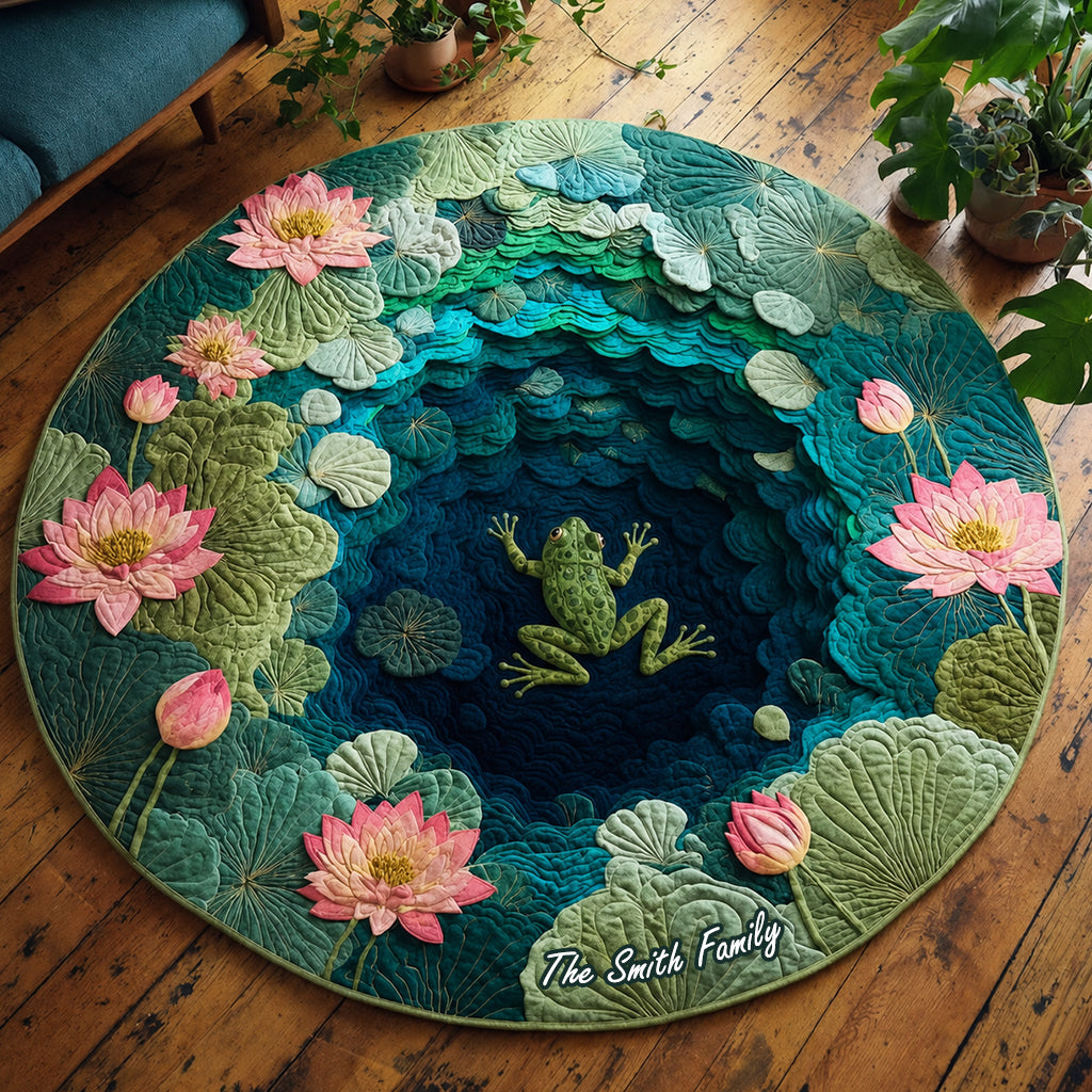 Love Frog - Personalized Frog Non-Slip Tufted Rug