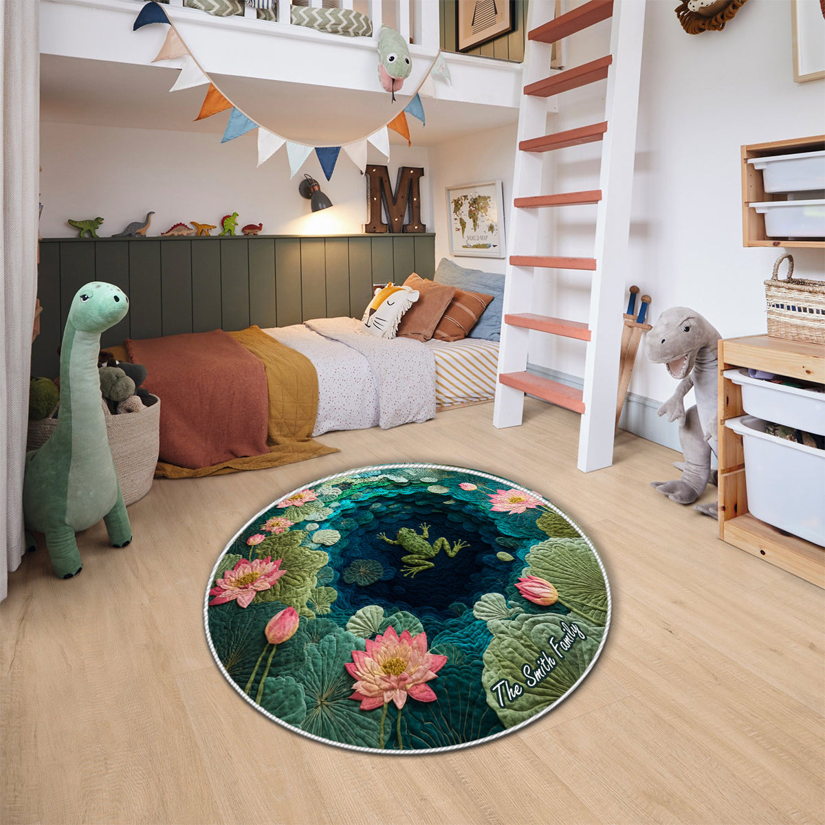 Love Frog - Personalized Frog Non-Slip Tufted Rug