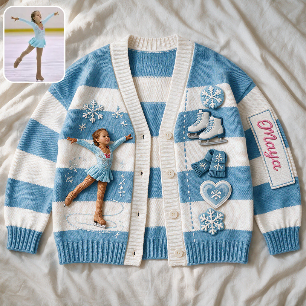 Mon âme est sur la glace - Cardigan de patinage personnalisé