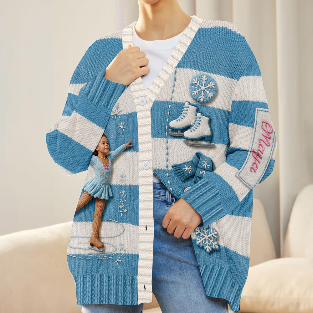 Mon âme est sur la glace - Cardigan de patinage personnalisé