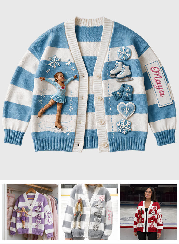 Mon âme est sur la glace - Cardigan de patinage personnalisé