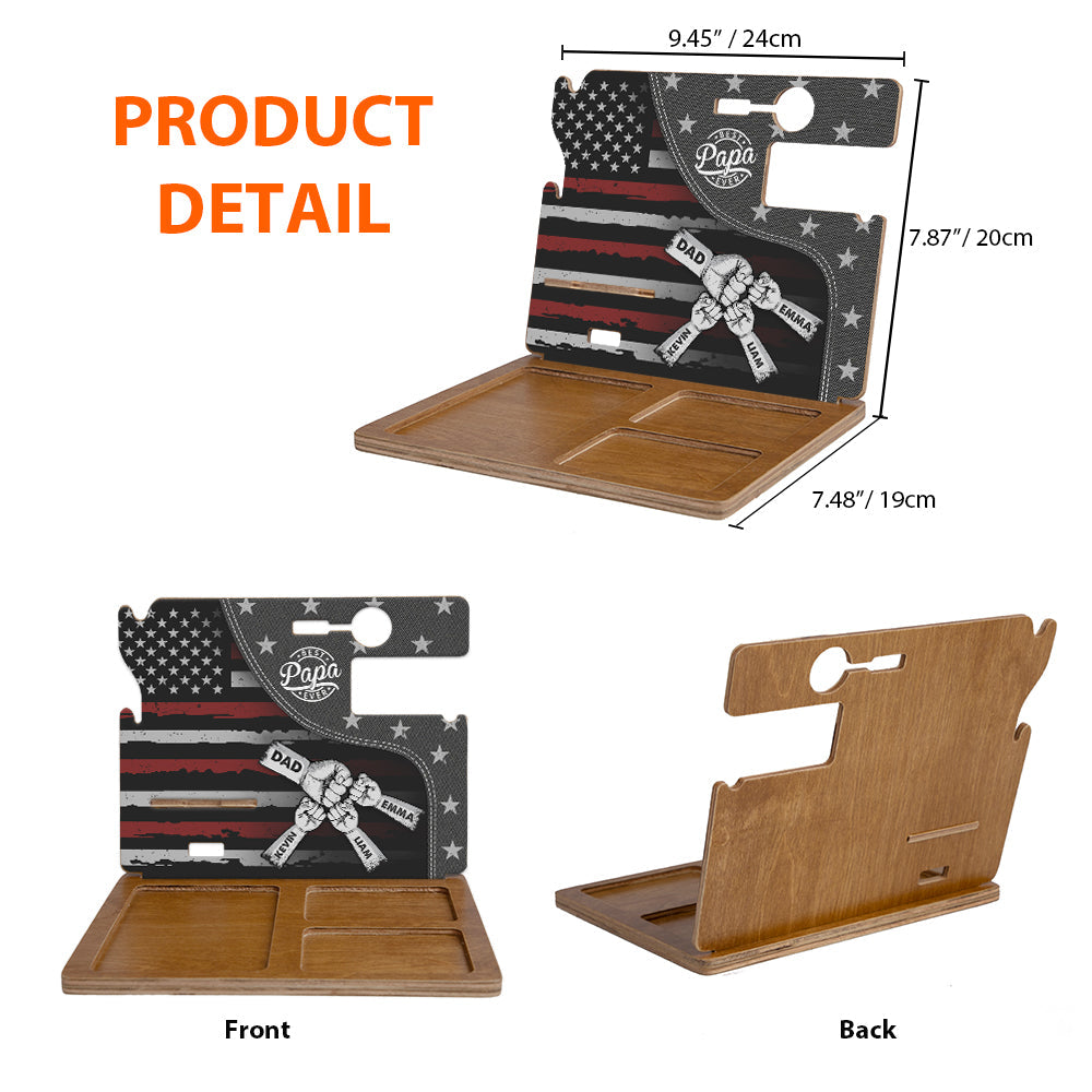 Fist Bump Daddy Grandpa - Personalized Father Docking Station