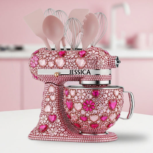 Passionné de pâtisserie - Porte-ustensiles de cuisine en bois personnalisé