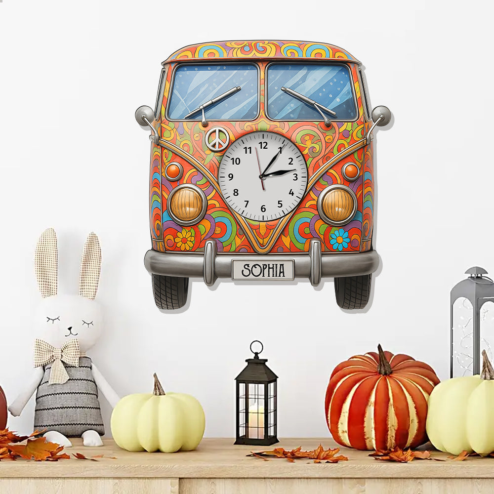 Chill Time - Personalized Hippie LED Light Wall Clock