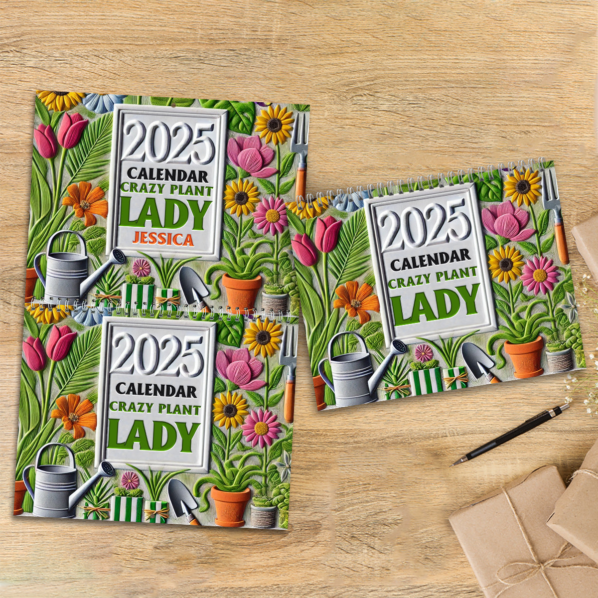 Calendrier pour les passionnés de jardinage - Calendrier mural et de bureau personnalisé pour le jardinage