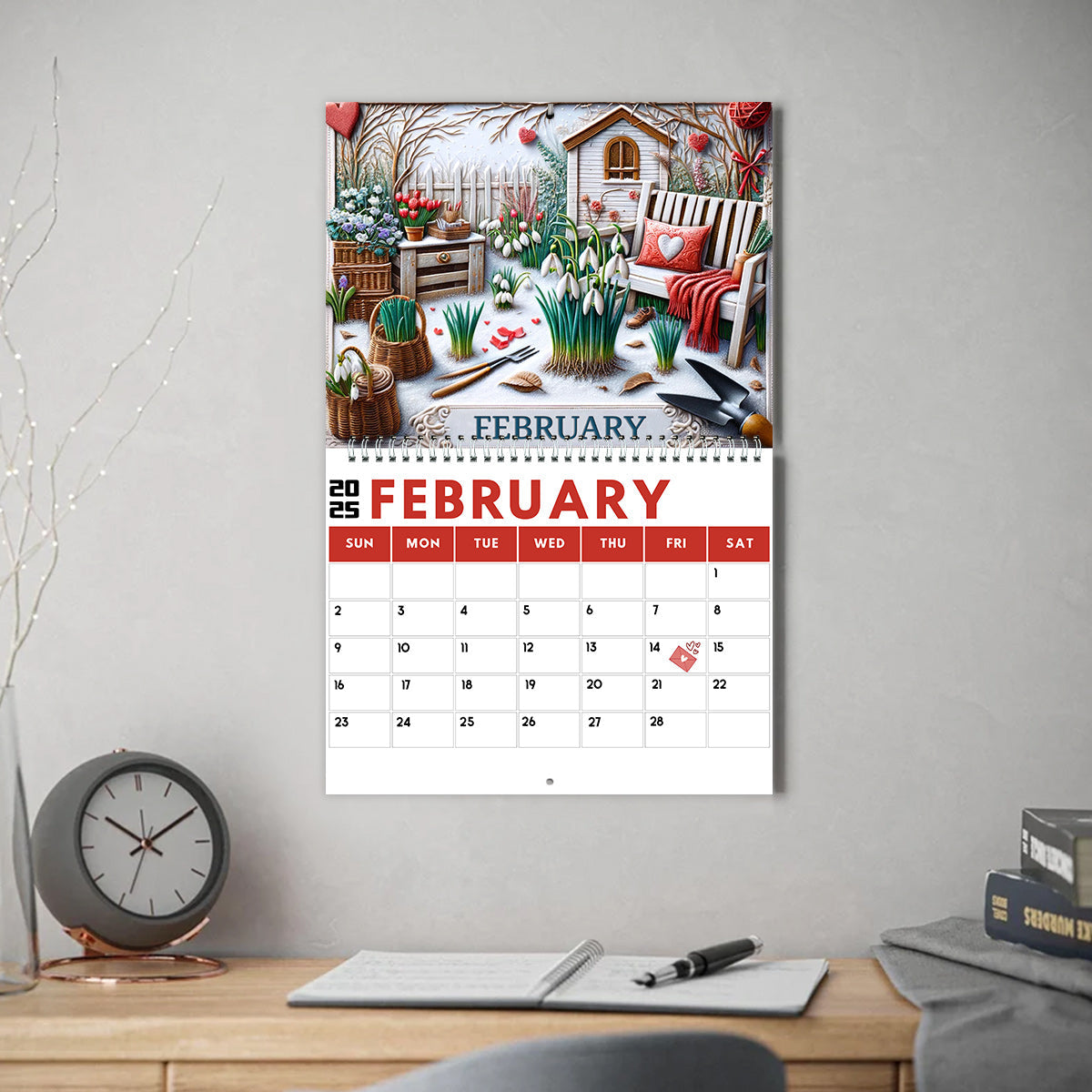 Calendrier pour les passionnés de jardinage - Calendrier mural et de bureau personnalisé pour le jardinage
