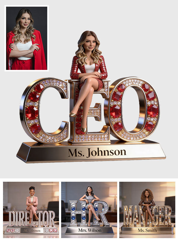 Décoration de bureau personnalisée avec n'importe quelle photo - Plaque acrylique personnalisée pour collègue.