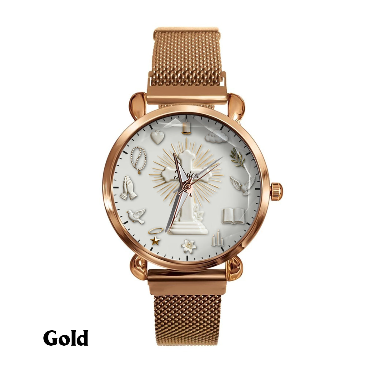 Faith Over Fear - Personalized Christian Women Hand Watch