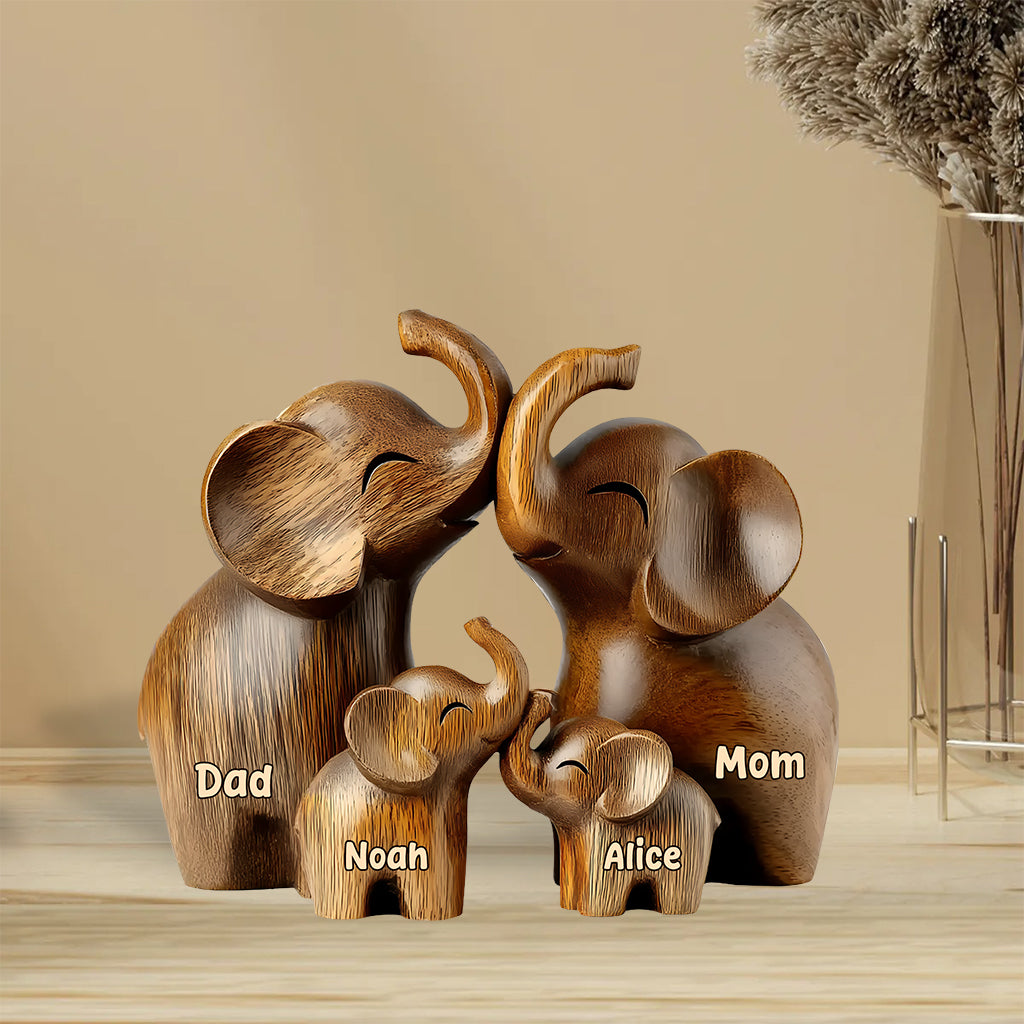 Elephant Dad - Personalized Father Custom Shaped Acrylic Plaque