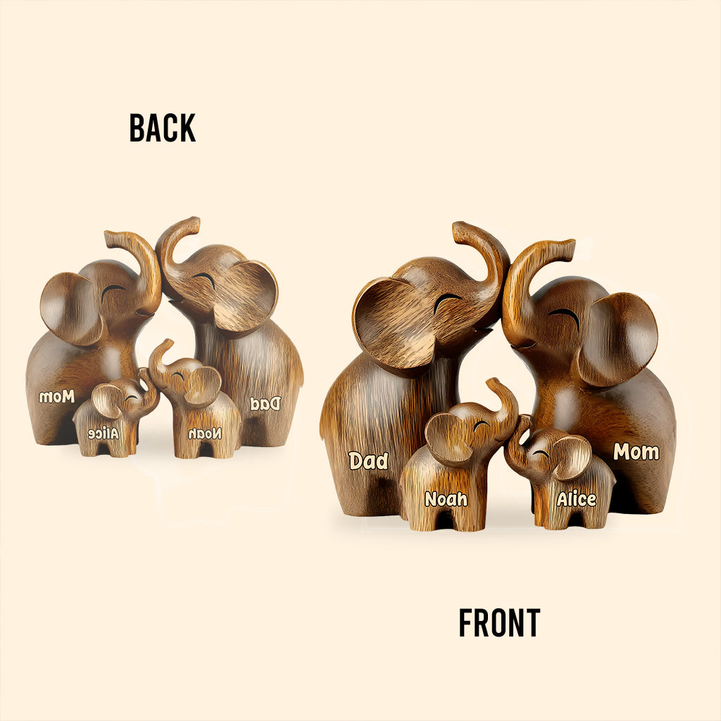 Elephant Dad - Personalized Father Custom Shaped Acrylic Plaque