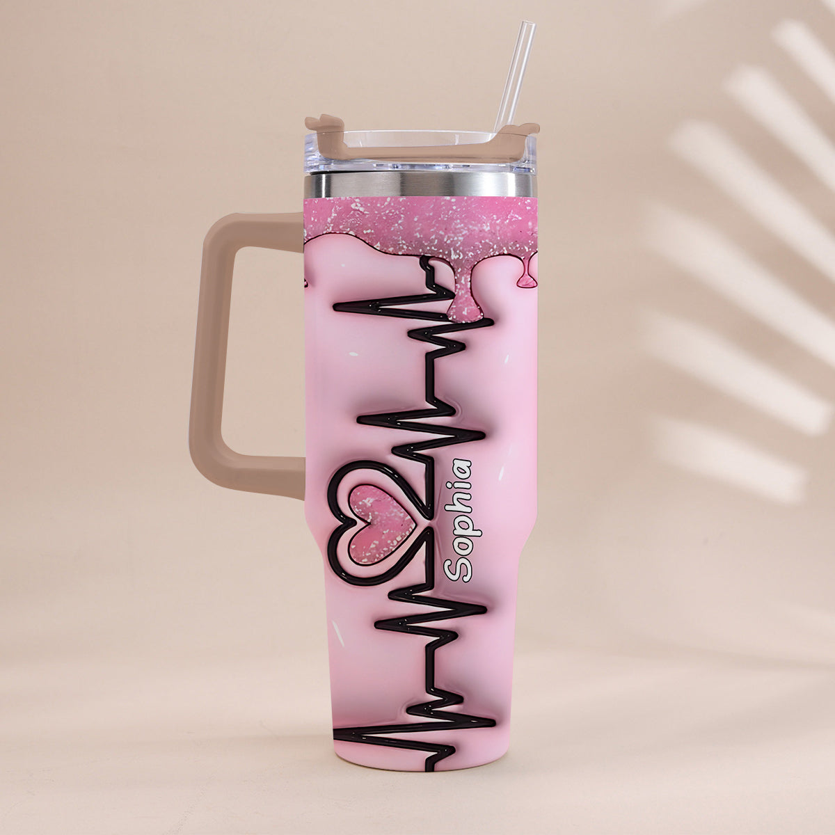 Vie d'infirmière - Gobelet isotherme personnalisé avec poignée