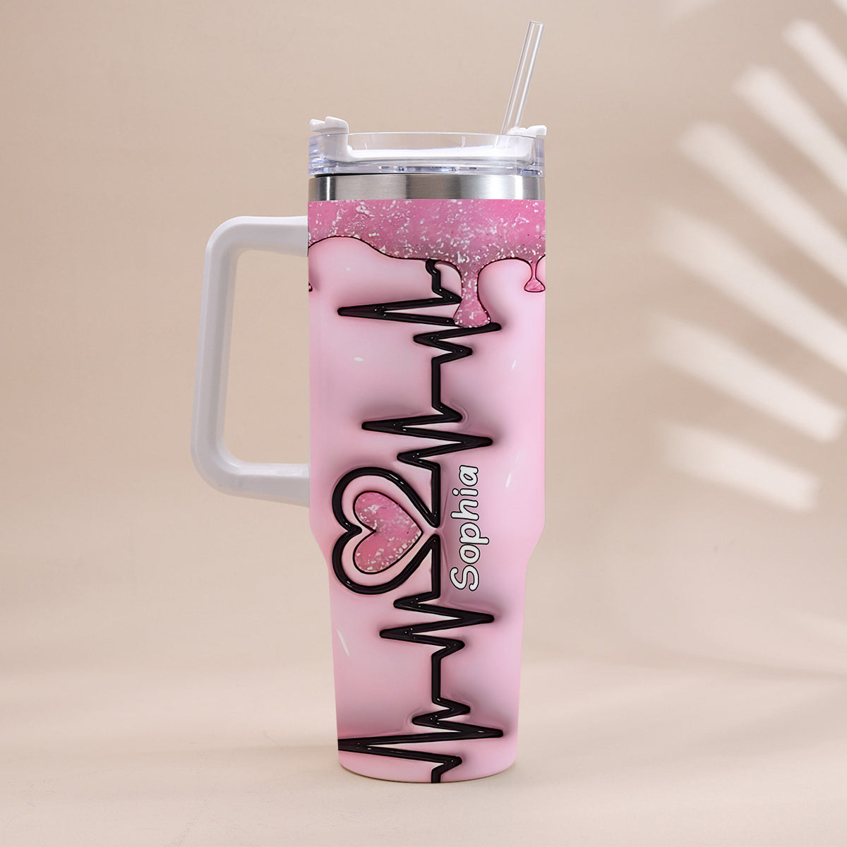 Vie d'infirmière - Gobelet isotherme personnalisé avec poignée