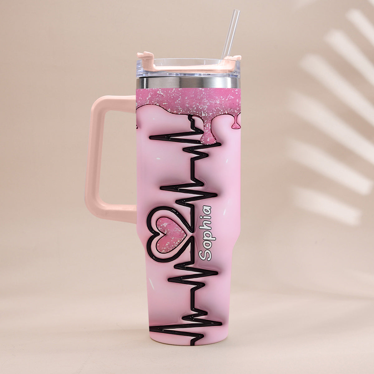 Vie d'infirmière - Gobelet isotherme personnalisé avec poignée