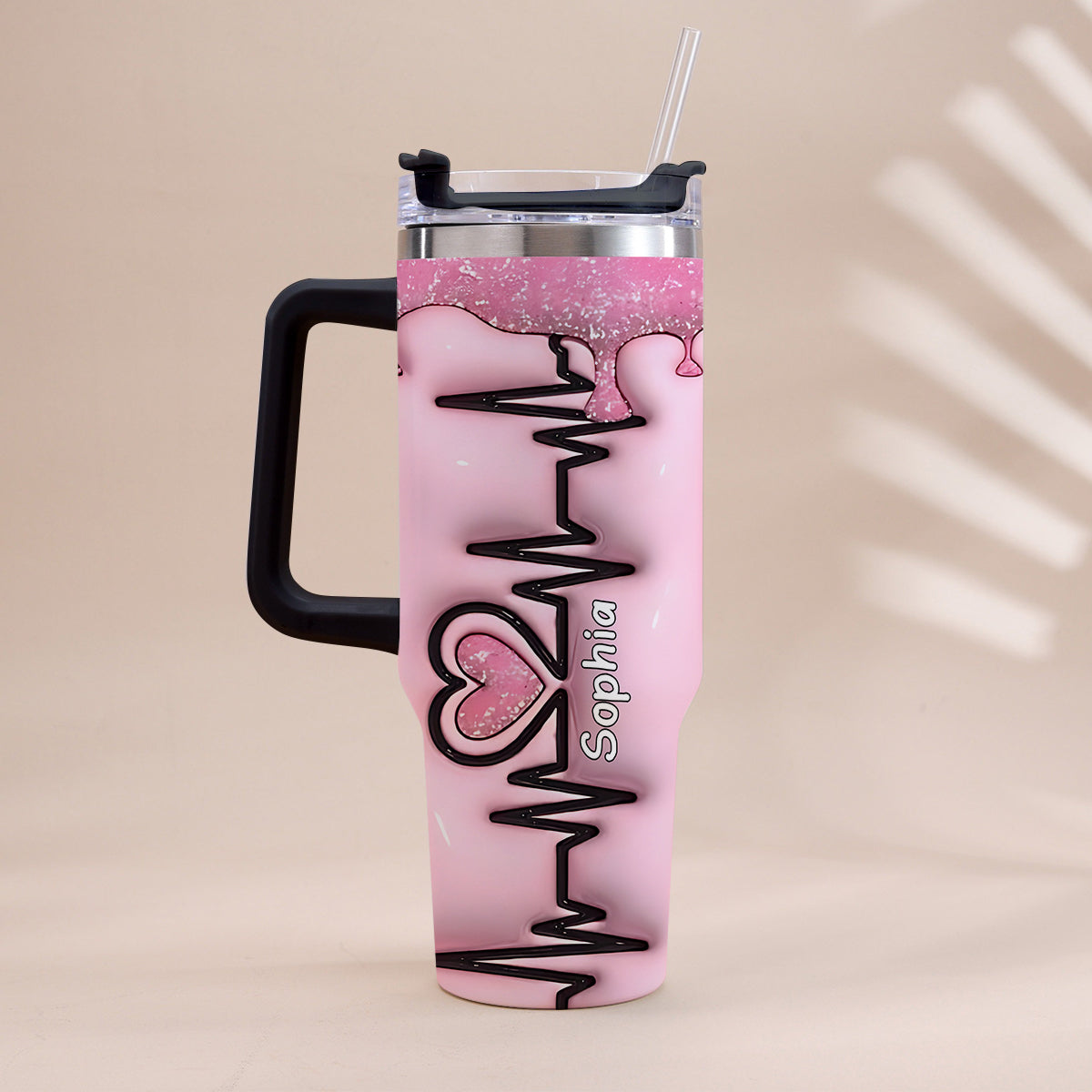 Vie d'infirmière - Gobelet isotherme personnalisé avec poignée