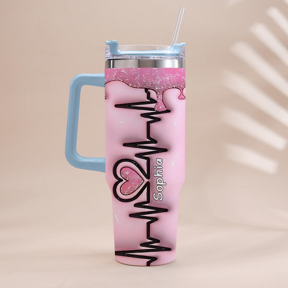 Vie d'infirmière - Gobelet isotherme personnalisé avec poignée