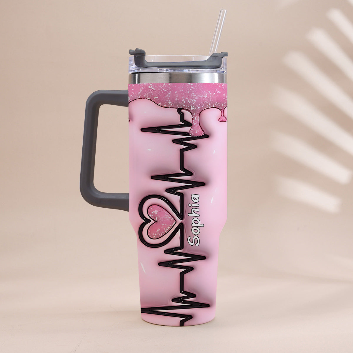 Vie d'infirmière - Gobelet isotherme personnalisé avec poignée