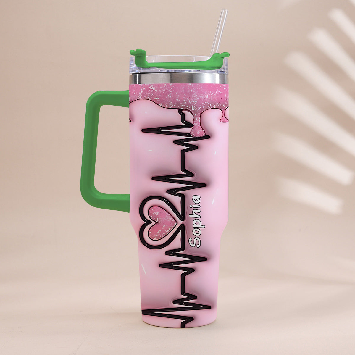 Vie d'infirmière - Gobelet isotherme personnalisé avec poignée