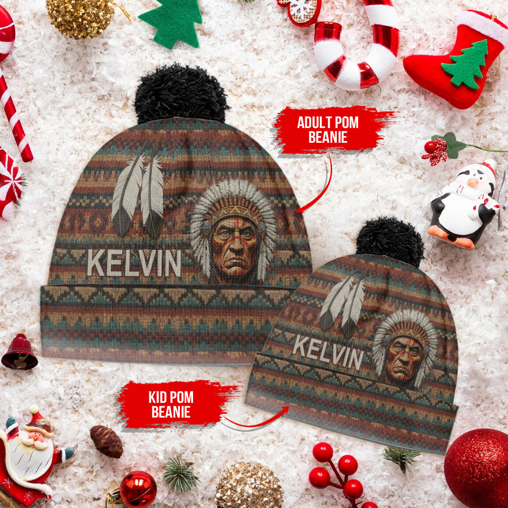 Indigenous - Personalized American Indian Beanie Hat