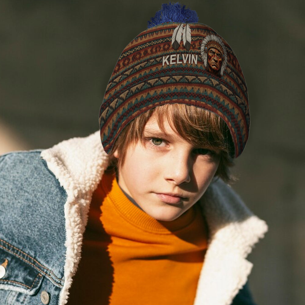 Indigenous - Personalized American Indian Beanie Hat