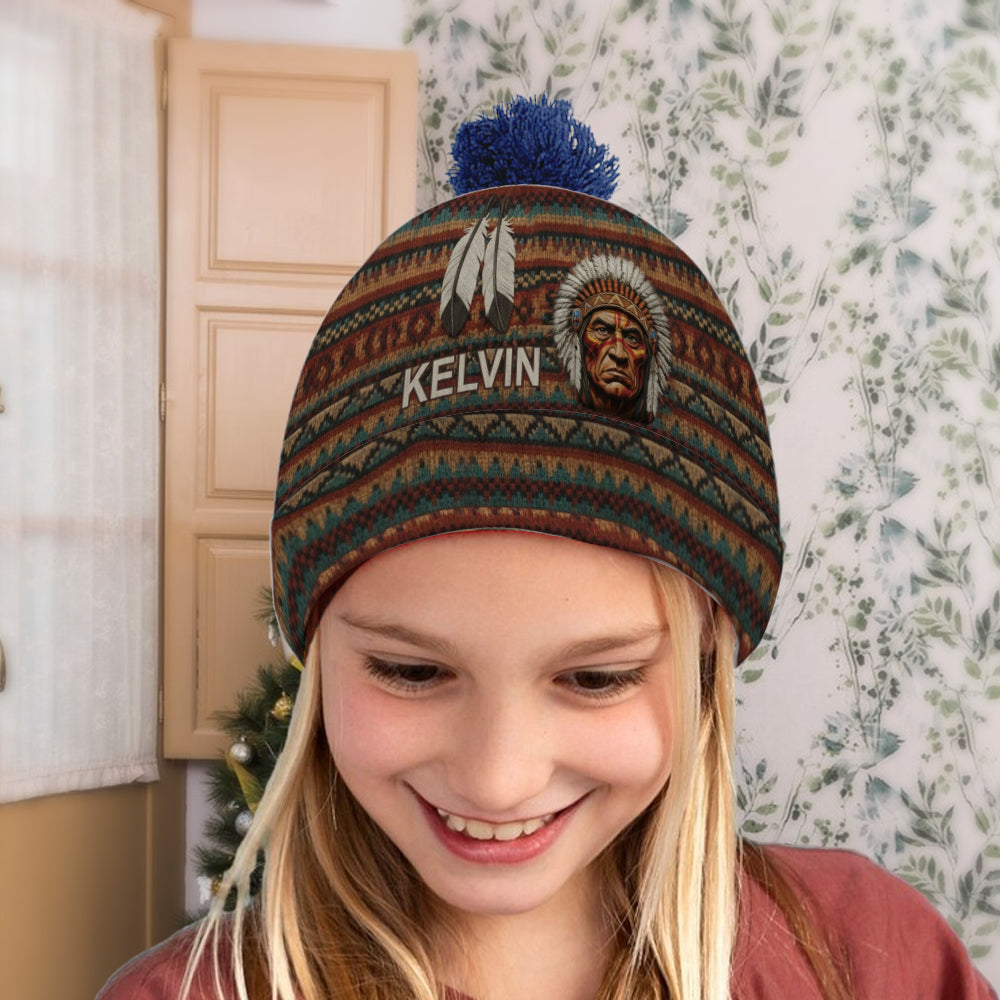 Indigenous - Personalized American Indian Beanie Hat