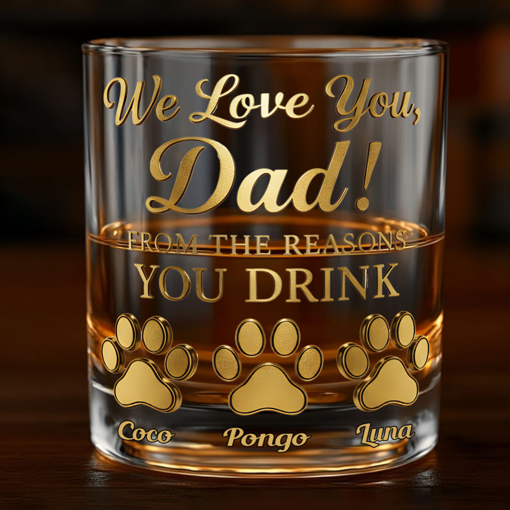 From The Reasons You Drink - Personalized Dog Whiskey Glass