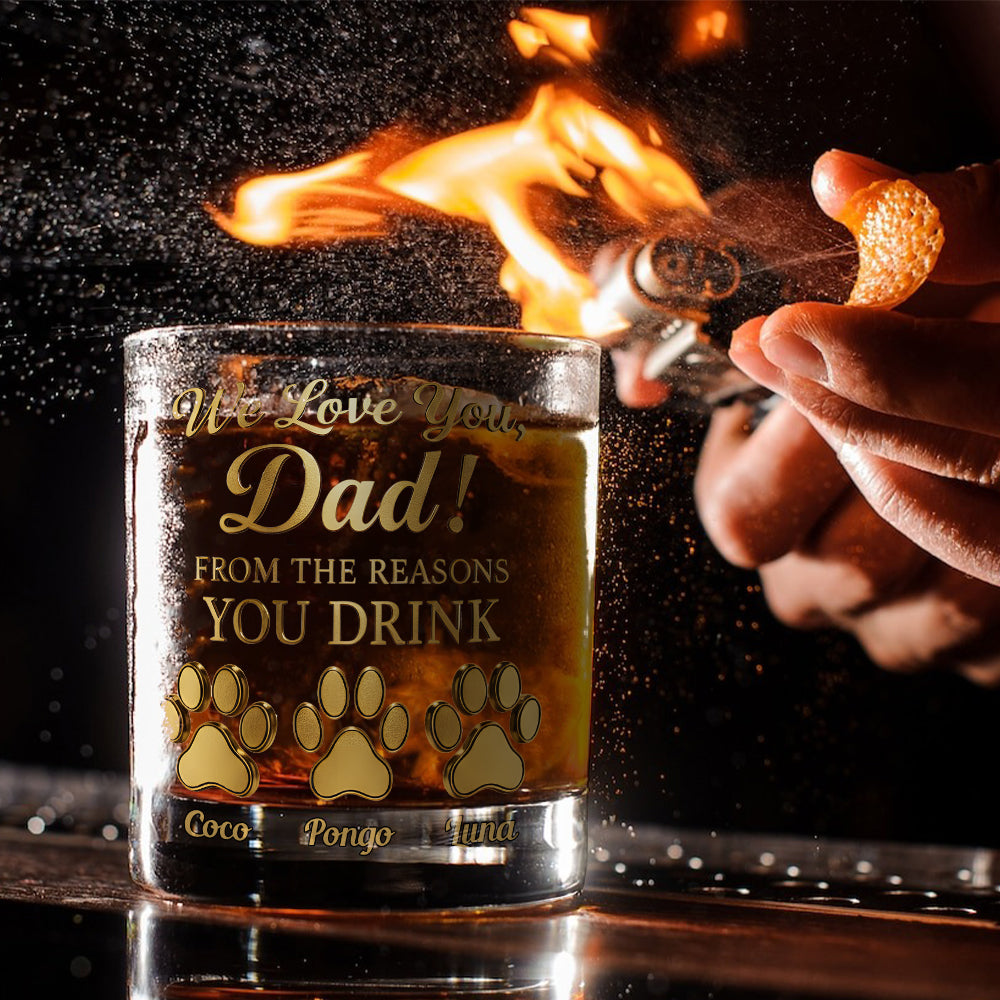 From The Reasons You Drink - Personalized Dog Whiskey Glass