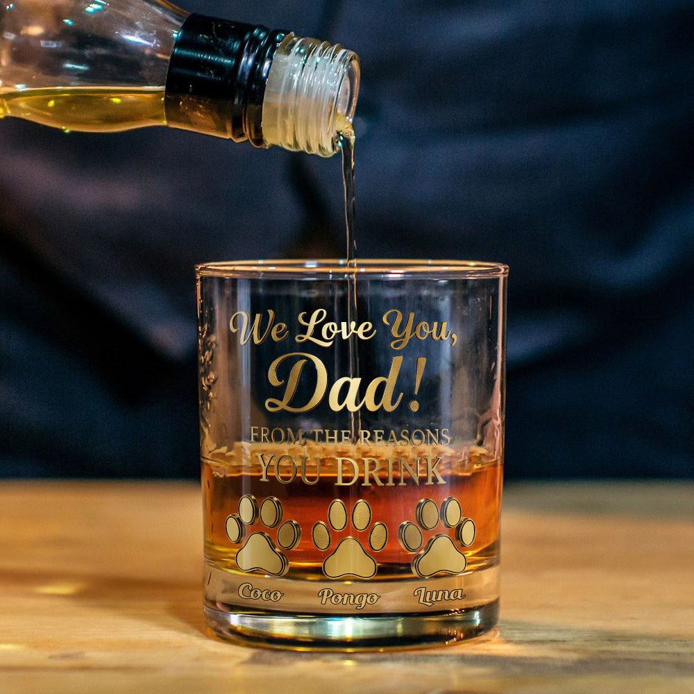 From The Reasons You Drink - Personalized Dog Whiskey Glass