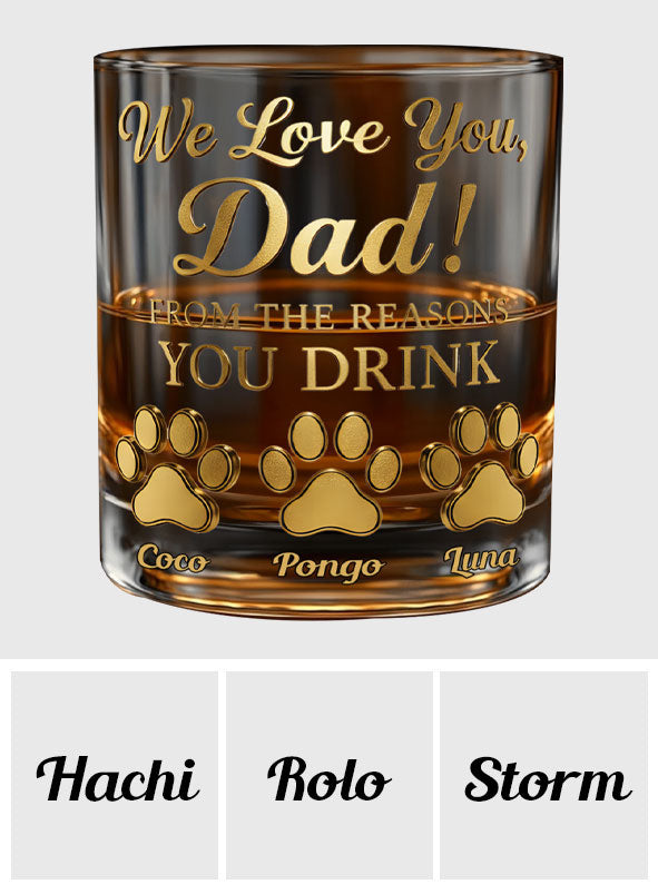 From The Reasons You Drink - Personalized Dog Whiskey Glass