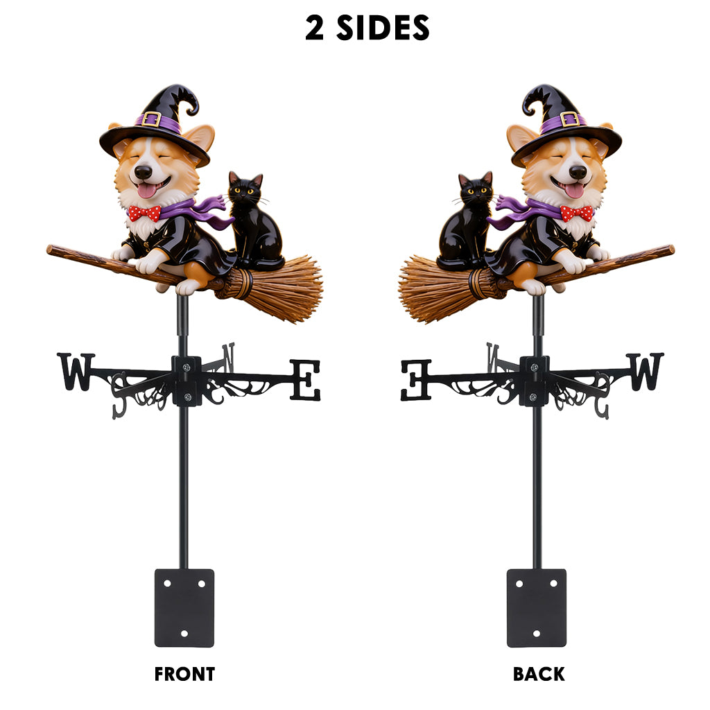 Gift for Pet Owner, Halloween Gift - Personalized Dog Weather Vane