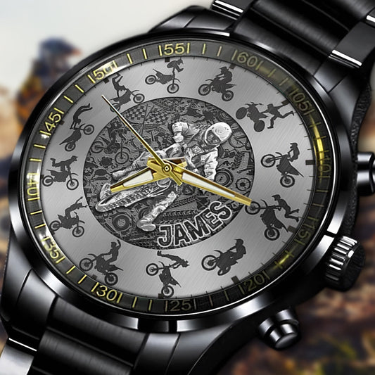 Montre moto personnalisée Cool Biker - Montre-bracelet moto cross