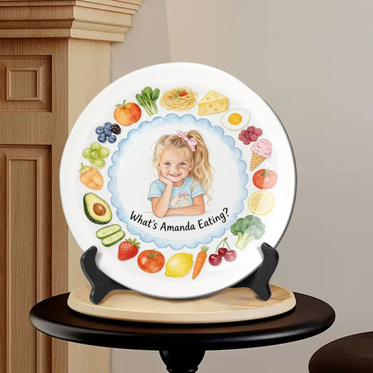 Assiette Ronde en Céramique Personnalisée - Happy Meal