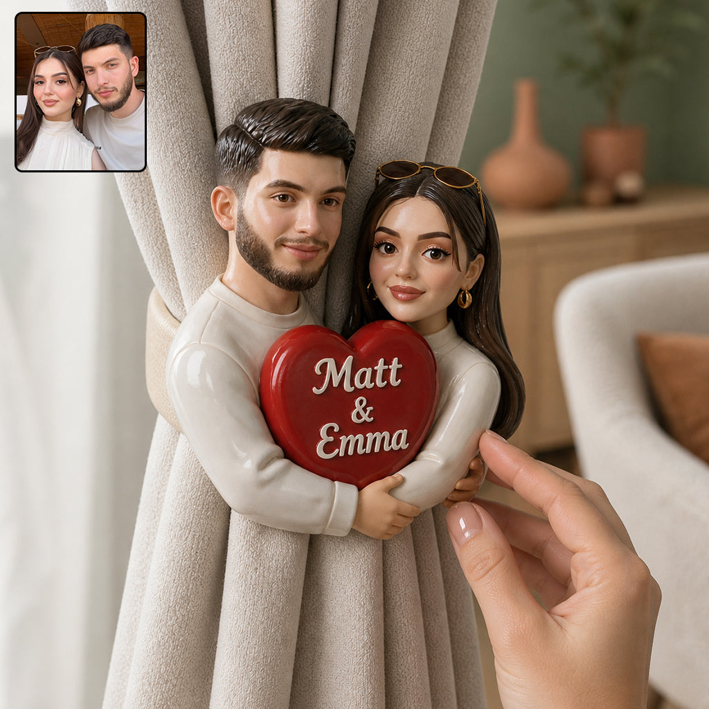 Vous & Moi, Nous y Arrivons - Attache de Rideau Personnalisée pour Couples