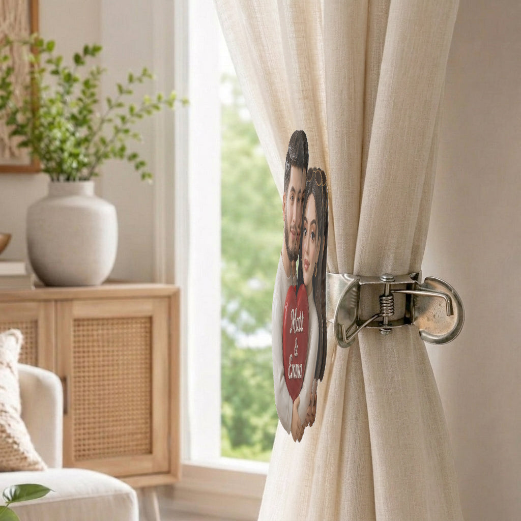 Vous & Moi, Nous y Arrivons - Attache de Rideau Personnalisée pour Couples