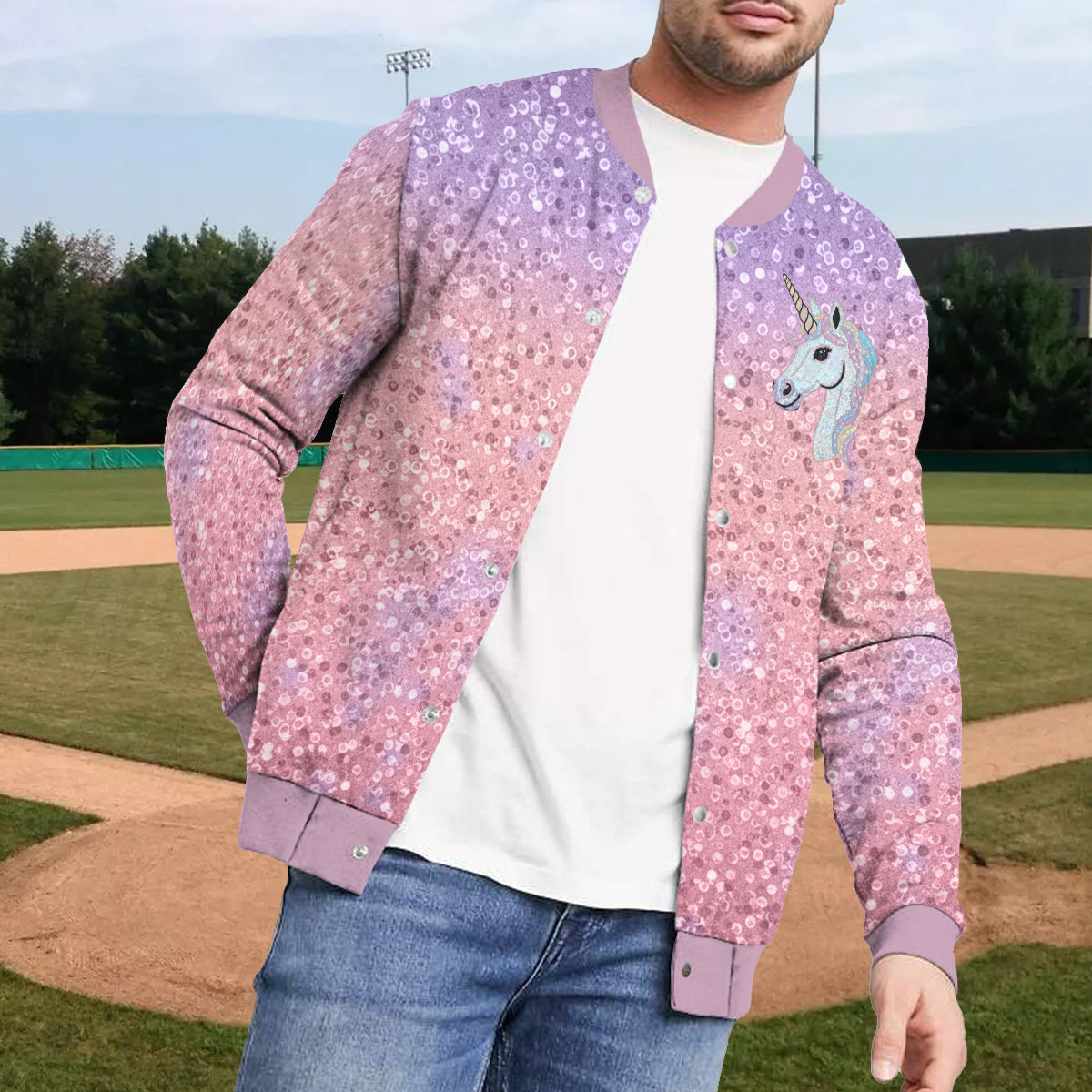 Beautiful Unicorn Gift For Girl - Personalized Kid Varsity Jacket