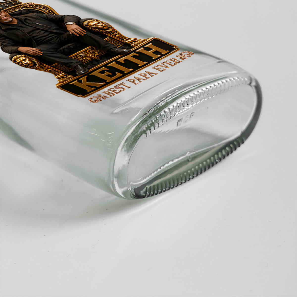 Cadeau pour Roi Noir, Cadeau Personnalisé Fête des Pères - Bouteille de Whisky & Verre Personnalisés