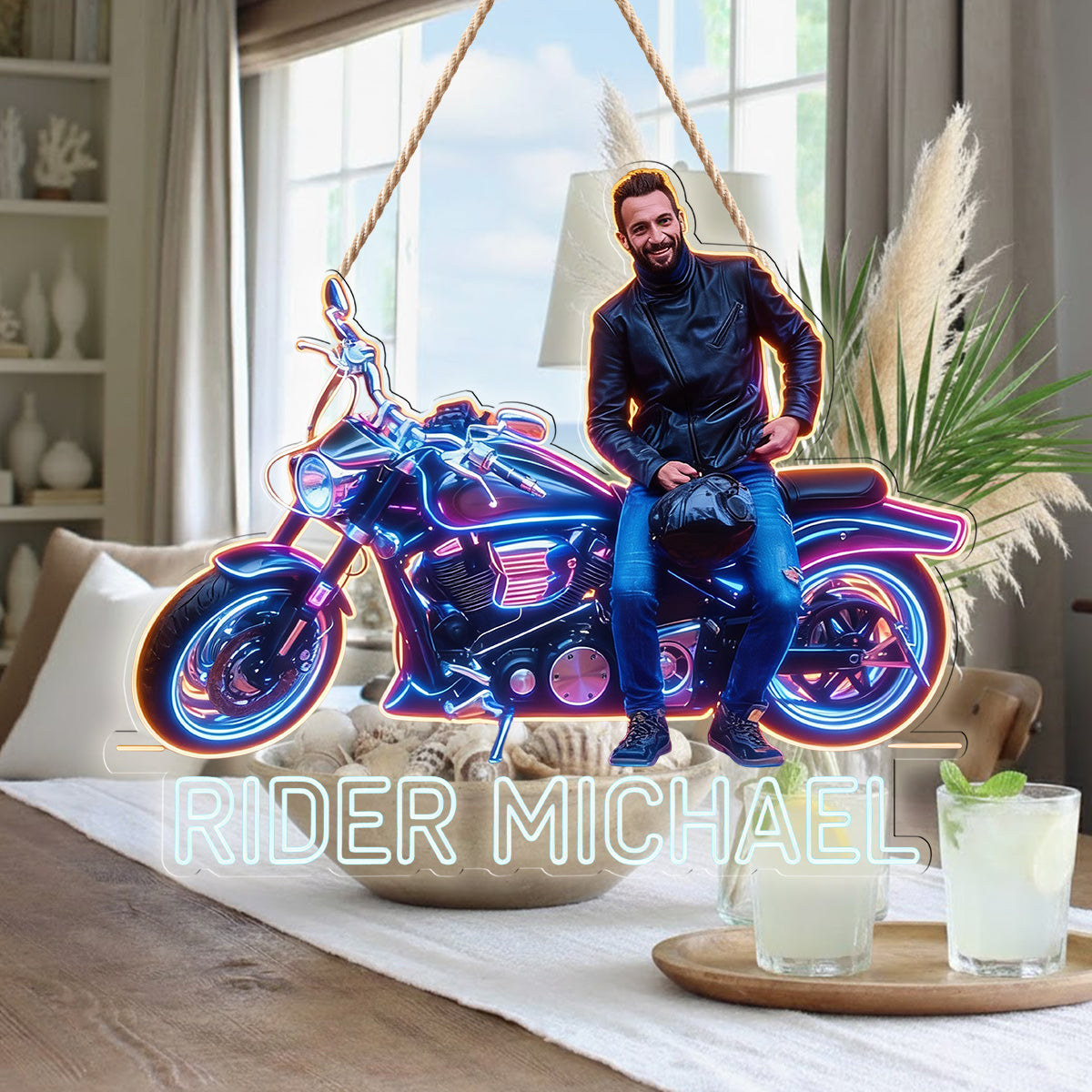 Panneau en Acrylique LED Personnalisé - Photo et Véhicule au Choix