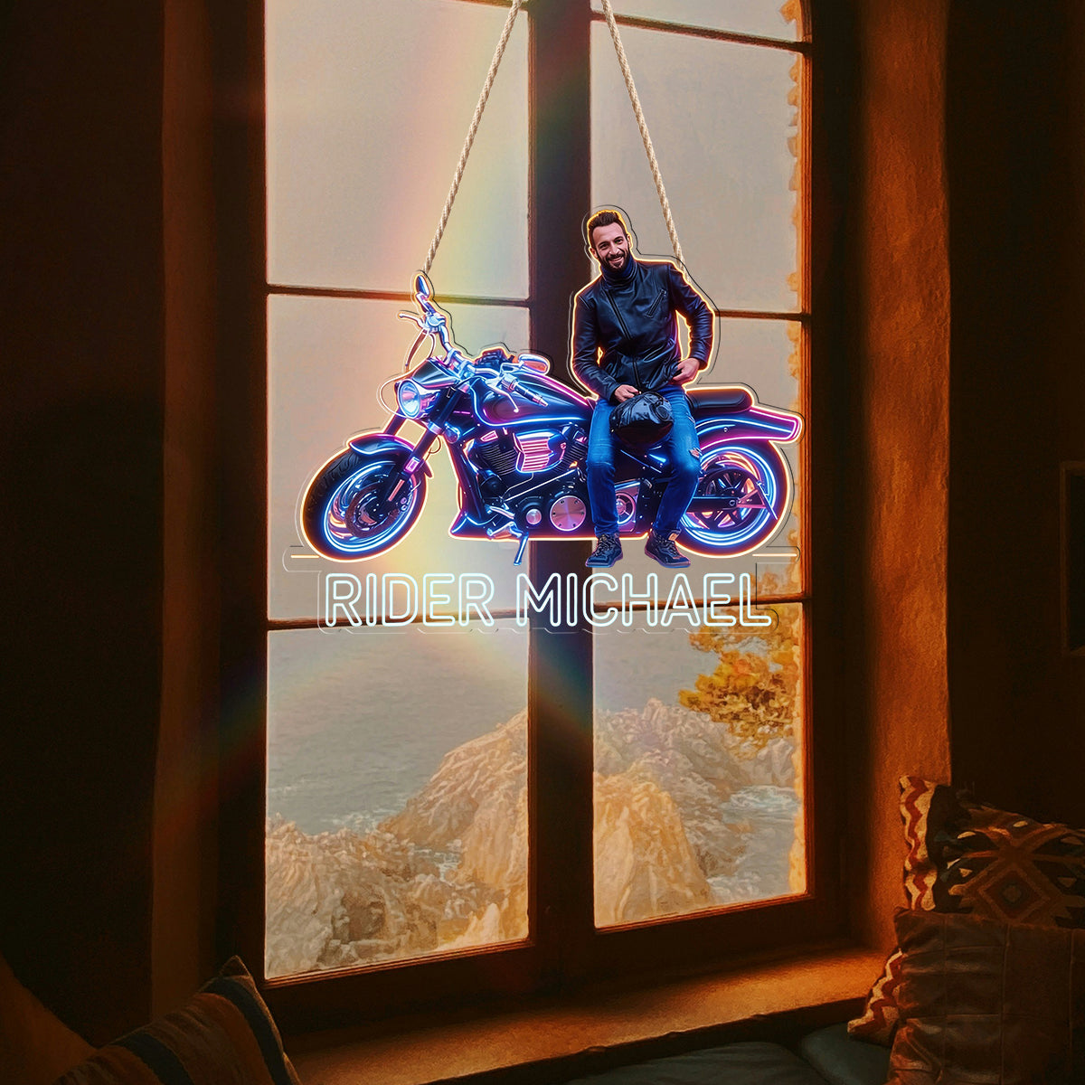 Panneau en Acrylique LED Personnalisé - Photo et Véhicule au Choix