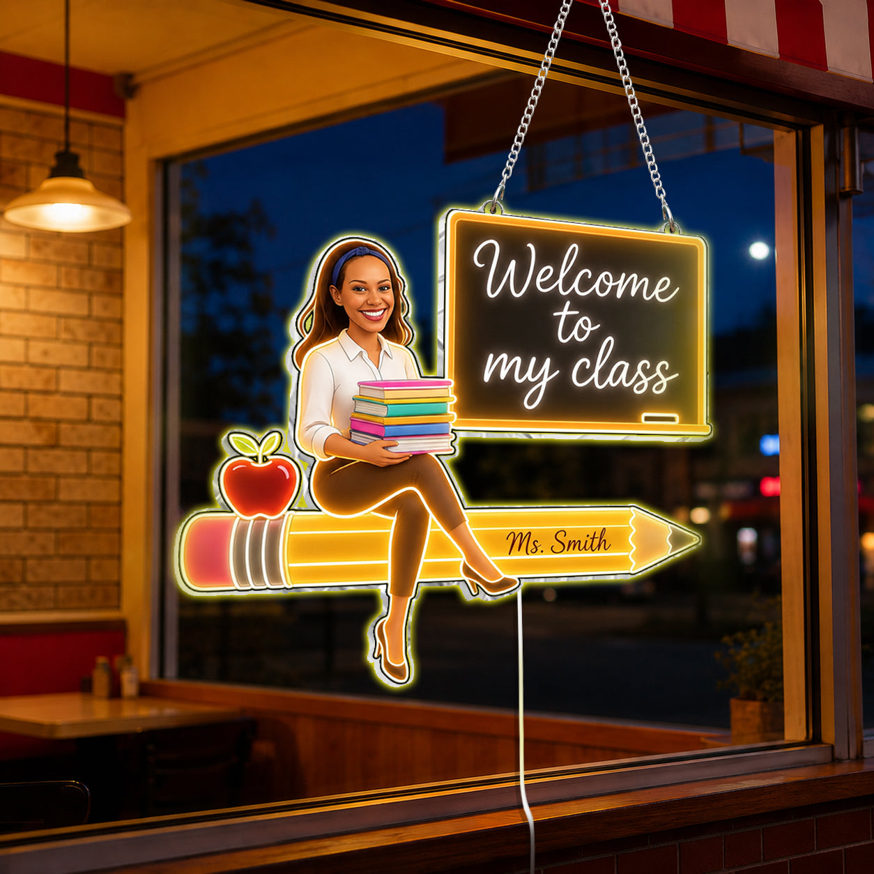 Back To School Gift, Teacher Gift Idea - Personalized Teacher Neon LED Light Sign