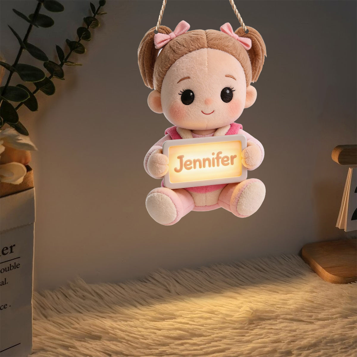 Nom de la chambre - Panneau lumineux LED personnalisé pour enfant en acrylique