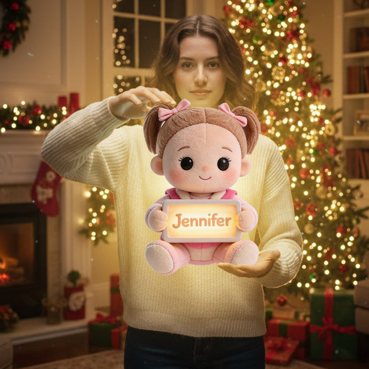 Nom de la chambre - Panneau lumineux LED personnalisé pour enfant en acrylique