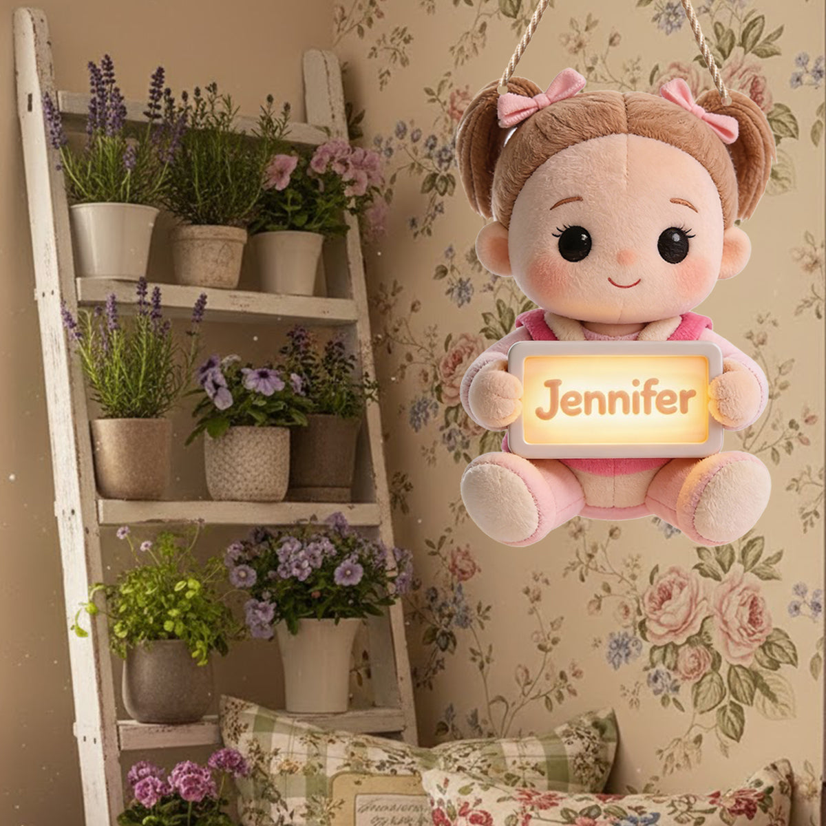 Nom de la chambre - Panneau lumineux LED personnalisé pour enfant en acrylique