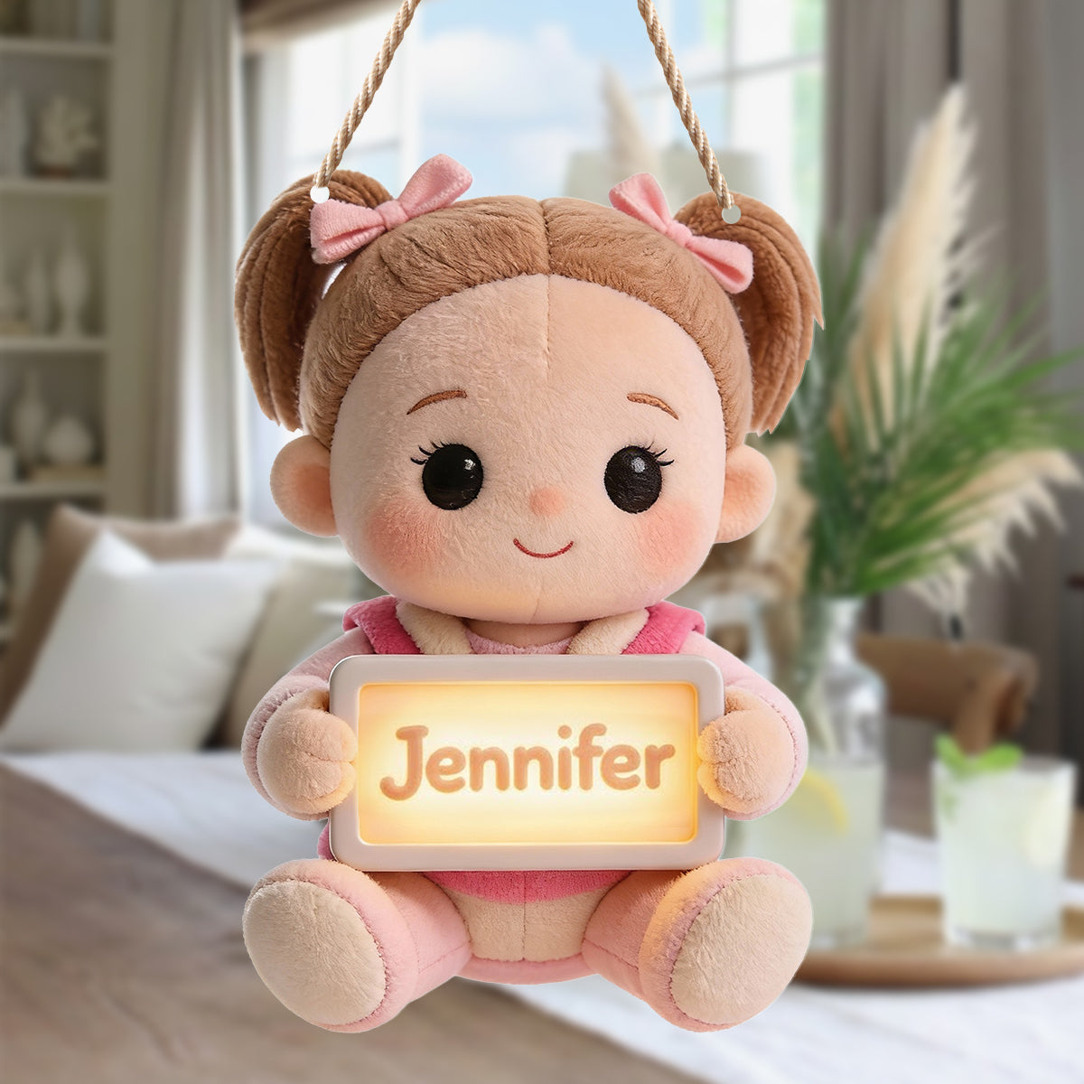 Nom de la chambre - Panneau lumineux LED personnalisé pour enfant en acrylique