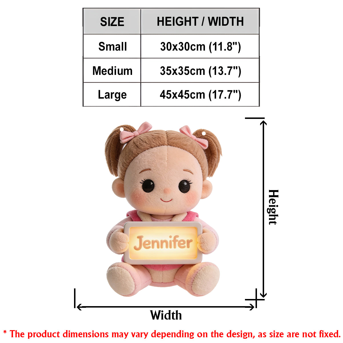 Nom de la chambre - Panneau lumineux LED personnalisé pour enfant en acrylique